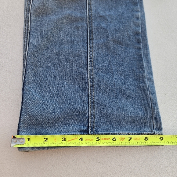 BBJ Los Angeles High Rise Wide Flare Leg Cargo Jeans Size 1/25 Y2K Streetwear - Picture 13 of 13